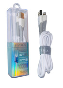 Cable Usb iPhone 1 Metro Ezara Extra Grueso Color Blanco