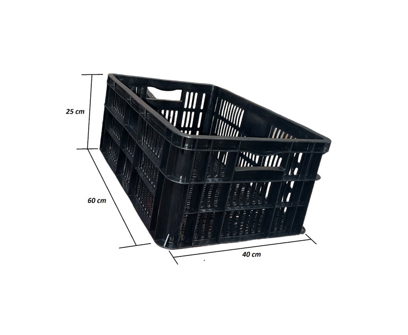 Canastilla Plástica Industrial Nueva Carullera X 5 Unidades (60cmX40cmX25cm)