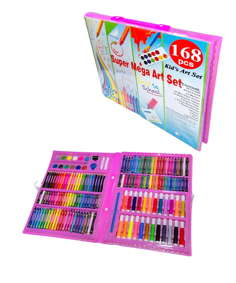 Set de dibujo y arte portátil con 168 piezas