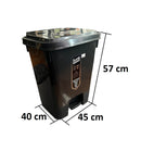 Papelera de 53 Litros con Pedal Luxury