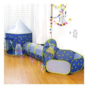 Carpa cohete con túnel y piscina Azul + 20 pelotas