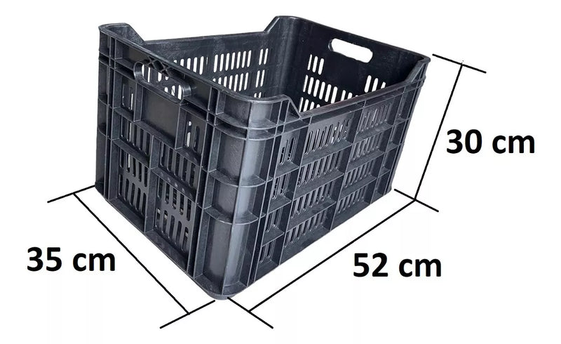 Canastilla Plástica Industrial Nueva Carullera X 3 Unidades (52cmX35cmX30cm)