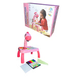 Mesa De Dibujo Con Proyector Tablero Para Niños De Juguete