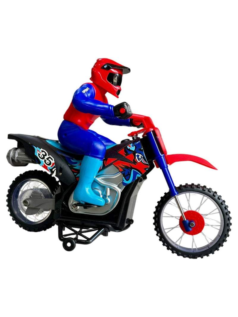 Moto A Control Remoto Con Humo Y Giros 360° Recargable