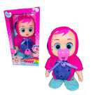 Muñeca que llora y hace pataleta.