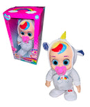Muñeca que llora y hace pataleta.