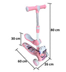 Monopatín 2 en 1 con silla, luces LED y Sonidos