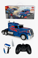 Mula Optimus Transformers Con Humo Y Control Remoto