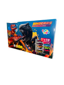 Pista Dinosaurio T-rex Hot Doble Lavado + 10 Carros