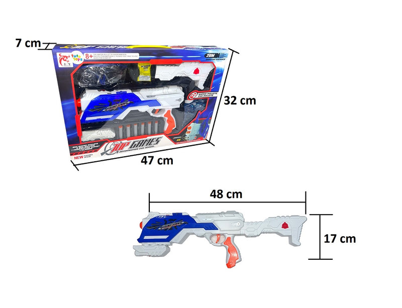 Pistola De Competencia Dual: Dardos Y Esferas De Hidrogel