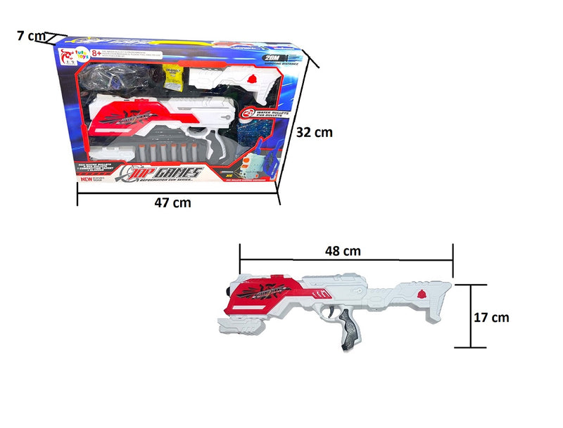 Pistola De Competencia Dual: Dardos Y Esferas De Hidrogel