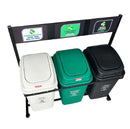 Punto ecológico de 3 puestos con vaivén Capacidad de 40 litros PLASTIRED