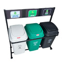 Punto ecológico de 3 puestos con vaivén Capacidad de 40 litros PLASTIRED