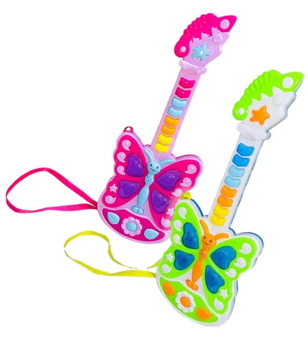 Guitarra Infantil con sonidos y luces Diseño de Mariposa