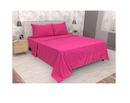 Juego De Sábanas Queen Unicolor Tipo Hotelera
