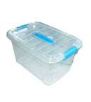 6 Caja Plástica Tupper Multihogar Tapa Click De 17 Litros