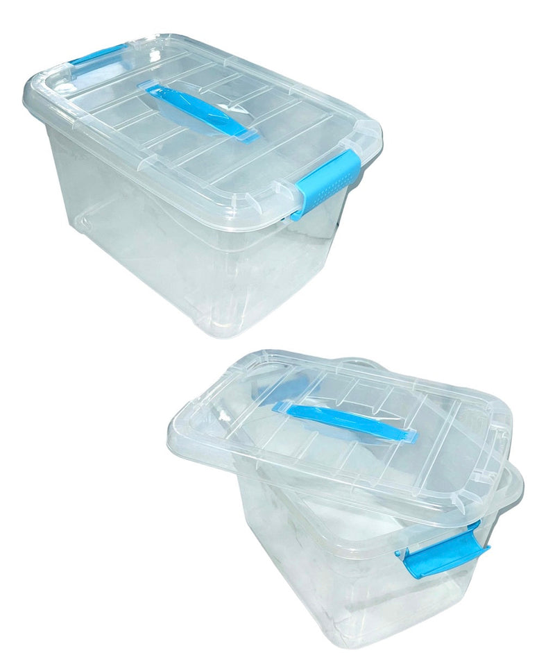 Caja Plástica Tupper Multihogar Con Tapa Click De 10 Litros