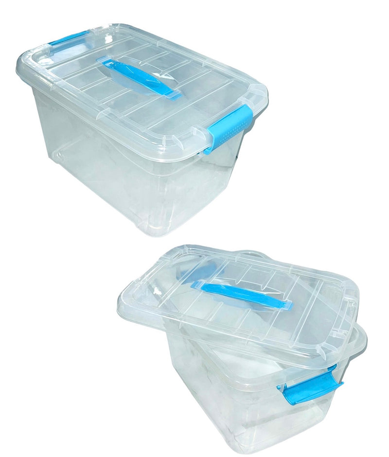 Caja Plástica Tupper Multihogar Con Tapa Click De 10 Litros