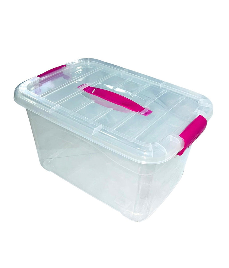 Caja Plástica Tupper Multihogar Con Tapa Click De 10 Litros