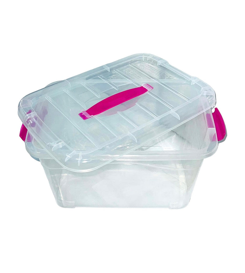 Caja Plástica Tupper Multihogar Con Tapa Click De 10 Litros