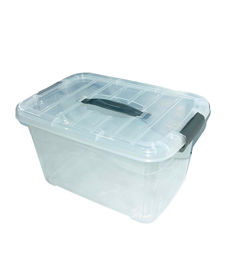 Caja Plástica Tupper Multihogar Con Tapa Click De 10 Litros