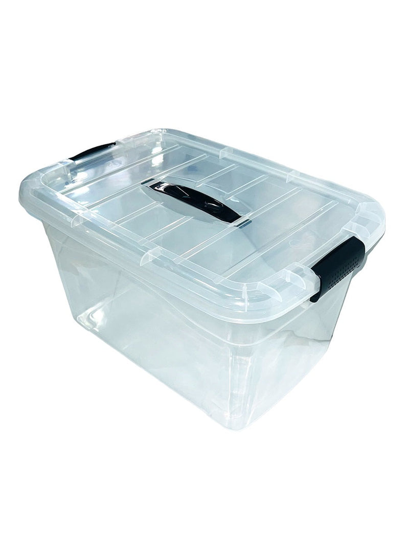 Caja Plástica Tupper Multihogar Con Tapa Click De 10 Litros