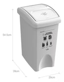 Dúo de Papeleras Estra de 35 Litros Tapa Vaivén