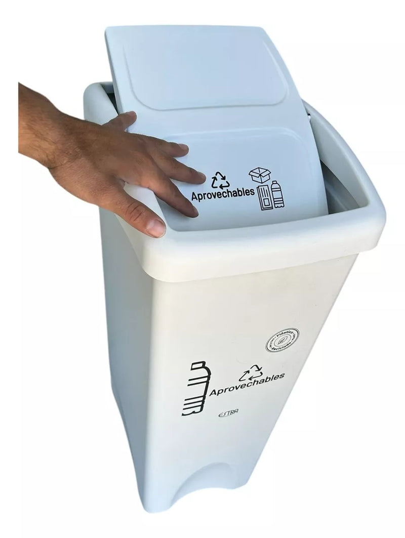 Papelera Estra de 35 Litros Tapa Vaivén
