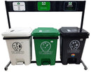 Punto ecológico 3 puestos con pedal Capacidad de 35 litros LUXURY