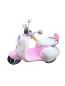 Moto Eléctrica Infantil Vespa Rosa Con Luz y Sonido.