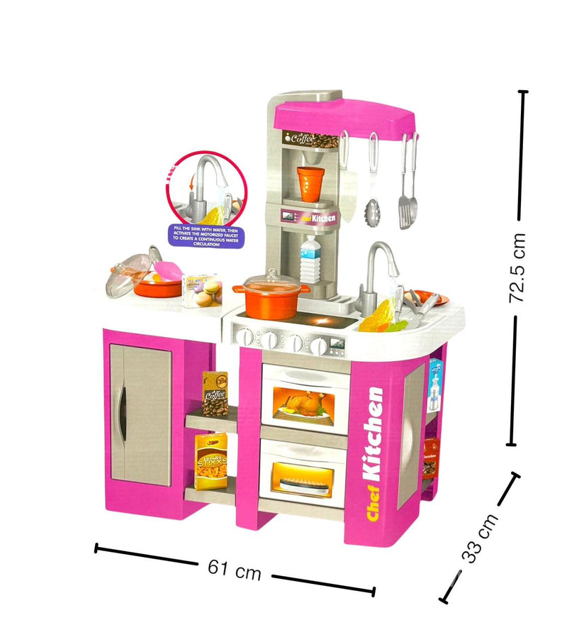 Cocina Infantil Con Agua Real Y 53 Accesorios