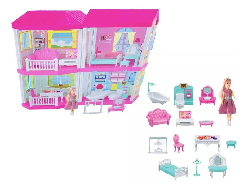 Casa De Muñecas Con 112 Piezas Muñeca Incluida