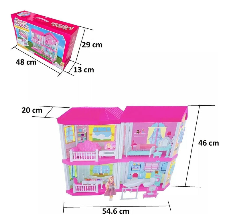 Casa De Muñecas Con 112 Piezas Muñeca Incluida
