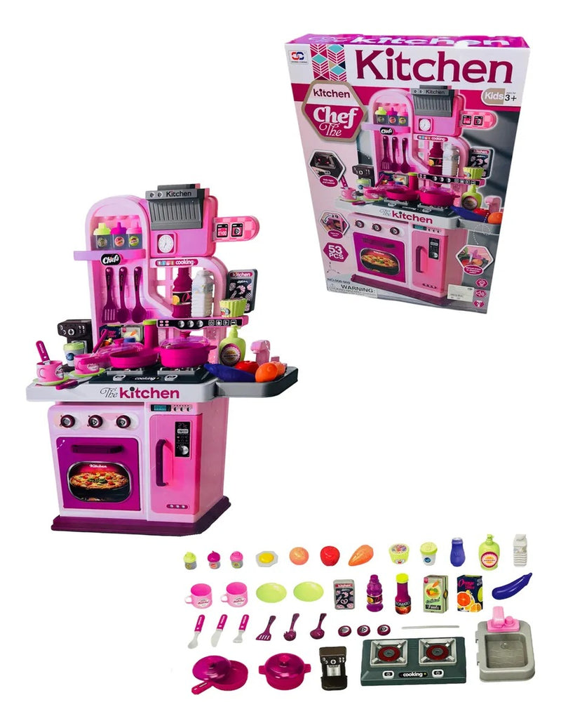 Cocina Para Niñas Con Sonidos De Cocción Y Agua Real