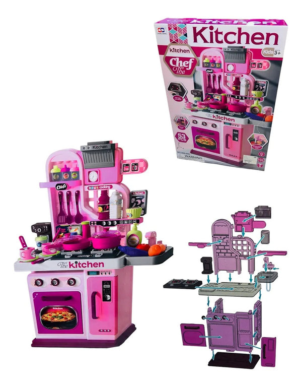 Cocina Para Niñas Con Sonidos De Cocción Y Agua Real