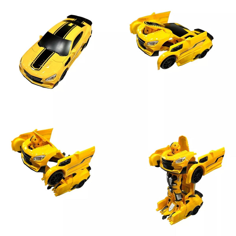 Carro Robot Transformable Bumblebee a Control Remoto Con Sonidos y Luces