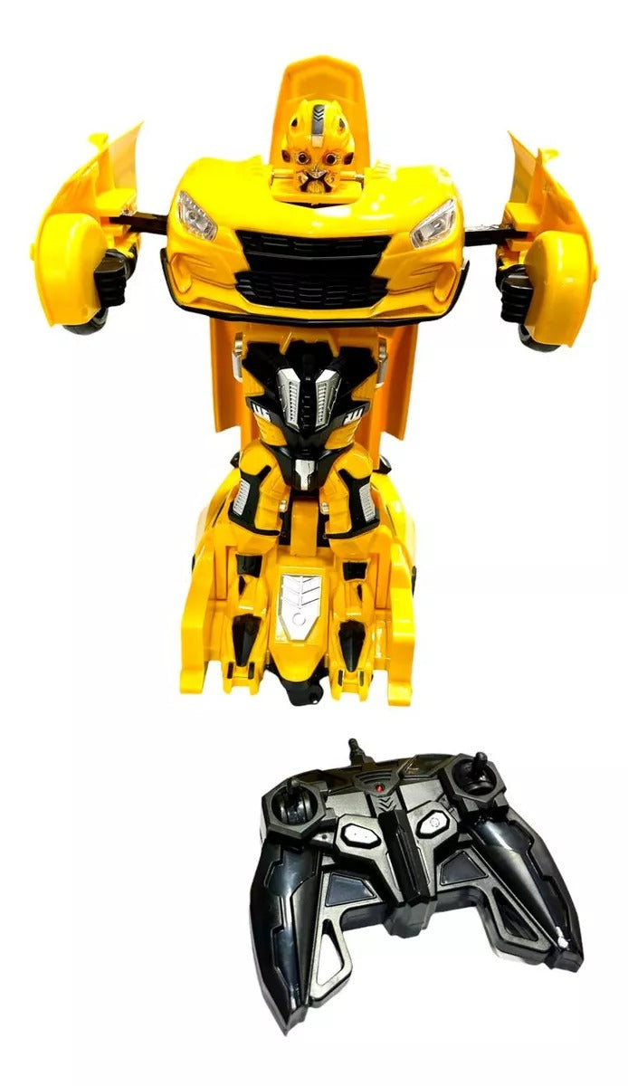 Carro Robot Transformable Bumblebee a Control Remoto Con Sonidos y Luces