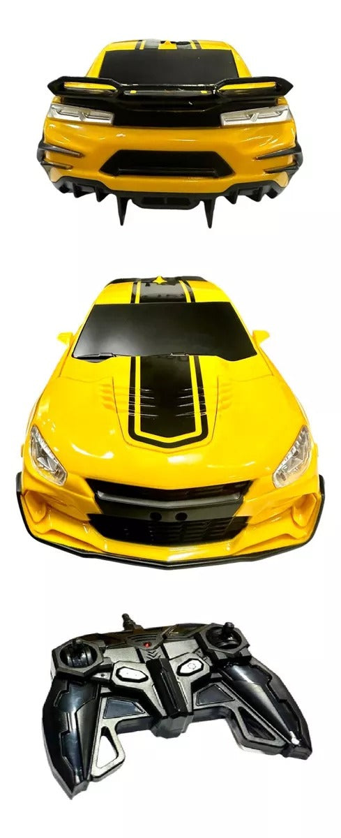 Carro Robot Transformable Bumblebee a Control Remoto Con Sonidos y Luces