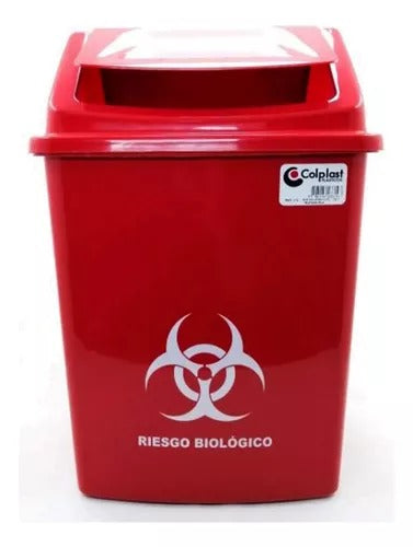 Trio de Papeleras Colplast de 22 Litros Tapa Vaivén