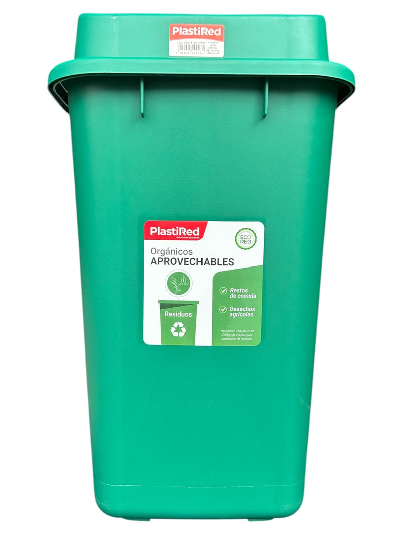 Punto ecológico de 3 puestos con vaivén Capacidad de 40 litros PLASTIRED