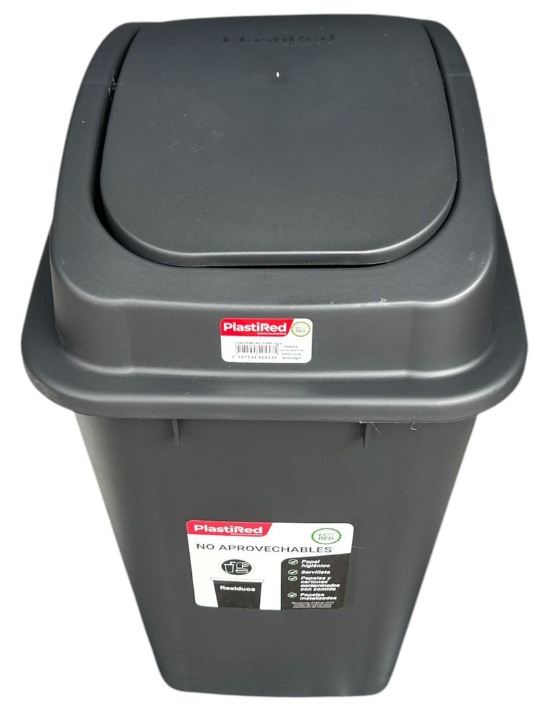 Punto ecológico de 3 puestos con vaivén Capacidad de 40 litros PLASTIRED