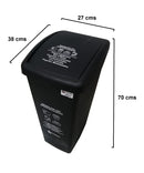 Trio de Canecas de 55 Litros Tapa Vaivén Colplast