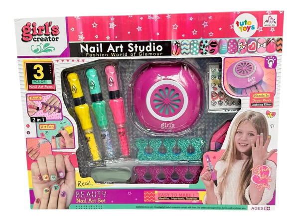 Juguete Uñas Para Niñas Accesorios Kit Manicure Esmaltes