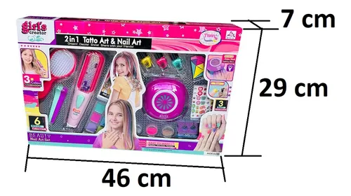 SET DE DECORACIÓN DE UÑAS Y CABELLO