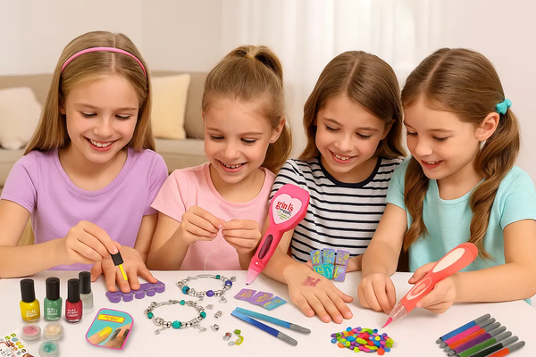 Set De Belleza 4 En 1 Uñas Bisutería Y Tatuajes Niñas