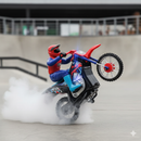 Moto A Control Remoto Con Humo Y Giros 360° Recargable