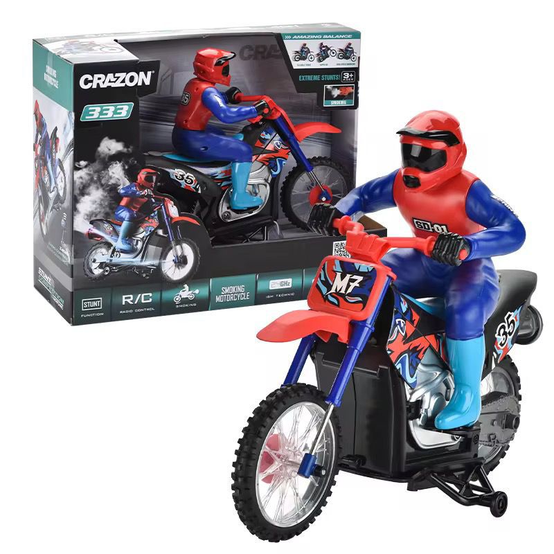 Moto A Control Remoto Con Humo Y Giros 360° Recargable