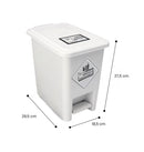 Punto ecológico 3 puestos con Pedal Capacidad de 8 litros LUXURY