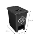 Punto ecológico 3 puestos con Pedal Capacidad de 8 litros LUXURY