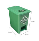 Punto ecológico 3 puestos con Pedal Capacidad de 8 litros LUXURY